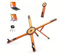 Remterad Soporte Multifuncional Ajustable para Portátil, Tableta y Móvil, 8 Niveles de Altura, Giratorio, Ergonómico y Plegable para Oficina, Hogar y Viajes. (Naranja)