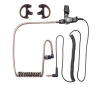 Remtise Auricular de Tubo acústico de 3,5 mm para Receptor/Escuchar Solo con un par de Almohadillas Medianas para radios bidireccionales y micrófonos de Altavoz Walkie Talkie (Negro)