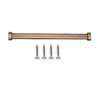 REMYS 2mm Thick Metal Rustproof Oval Wardrobe Tube with Complete Kit,65 60 55 50 45 40 35 30 25 20 18 Inch Closet Rods for Hanging Clothes Wall Mounted(Champagne Color,45in/114cm)