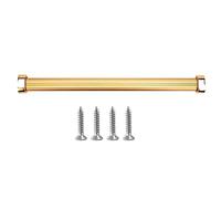 REMYS 2mm Thick Metal Rustproof Oval Wardrobe Tube with Complete Kit,65 60 55 50 45 40 35 30 25 20 18 Inch Closet Rods for Hanging Clothes Wall Mounted(Gold,60in/153cm)