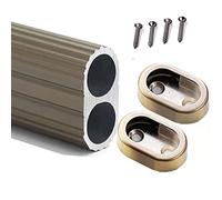 REMYS Aluminum Detachable Oval Wardrobe Tube Clothes Pole With Screws,Closet Rods For Hanging Clothes 50 60 70 80 90 100 110 120cm, Laundry Room/Balcony/Bathroom(Champagne Color,80cm/31.5in)