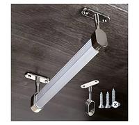 REMYS Cloakroom/Balcony Horizontal Garment Rail Bar,Top Mount Closet Hanging Clothes Rod, Shallow Cabinet Vertical Clothes Pole, 1/25" Thick Aluminum Alloy(Closet W/D 60cm/23.6")