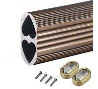REMYS Heavy Duty Wardrobe Pole for Laundry Room/Cabinet/Loft With Socket Set,20 30 40 50 60 Inch Closet Hanging Rod Aluminum, 3mm Thick Valet Rod Hotel Home Office(Champagne,65cm/25.5 in)