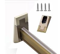 REMYS Replacement Thick Metal Closet Pole/Bars,Closet Rods for Hanging Clothes Heavy Duty 18 20 24 28 30 33 35 38 40 45 48 50 55 58 60 63 65 Inch Long, Garment Bar(Champagne Color,58in/148cm)