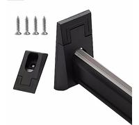 REMYS Replacement Thick Metal Closet Pole/Bars,Closet Rods for Hanging Clothes Heavy Duty 18 20 24 28 30 33 35 38 40 45 48 50 55 58 60 63 65 Inch Long, Garment Bar(Black,50in/127cm)