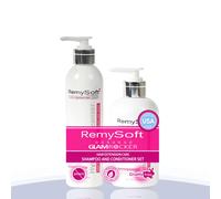 RemySoft Glam Rocker - D o de limpiador hidratante y crema recuperadora - Seguro para extensiones de cabello, extensiones y pelucas - Champ y ac