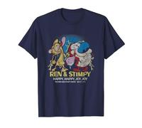 REN and Stimpy Happy Happy Joy Joy Since 1991 Camiseta, Hombre, Azul Marino, L