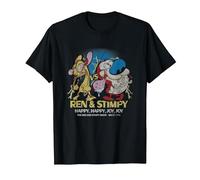 REN and Stimpy Happy Happy Joy Joy Since 1991 Camiseta, Hombre, Negro, L