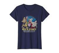 REN and Stimpy Happy Happy Joy Joy Since 1991 Camiseta, Mujer, Azul Marino, L