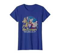 REN and Stimpy Happy Happy Joy Joy Since 1991 Camiseta, Mujer, Azul Real, L