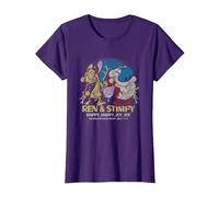 REN and Stimpy Happy Happy Joy Joy Since 1991 Camiseta, Mujer, Morado, XL