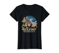 REN and Stimpy Happy Happy Joy Joy Since 1991 Camiseta, Mujer, Negro, L