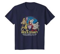 REN and Stimpy Happy Happy Joy Joy Since 1991 Camiseta, Niños, Azul Marino, 2 años
