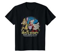 REN and Stimpy Happy Happy Joy Joy Since 1991 Camiseta, Niños, Negro, 3 años