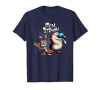 REN and Stimpy Logo with A Wink Camiseta, Hombre, Azul Marino, 4XL