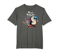 REN and Stimpy Logo with A Wink Camiseta, Hombre Tallas Grandes, Asfalto, 5X Alto