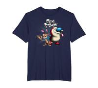 REN and Stimpy Logo with A Wink Camiseta, Hombre Tallas Grandes, Azul Marino, 6X Alto