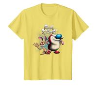 REN and Stimpy Logo with A Wink Camiseta, Niños, Limón, 3 años