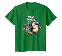 REN and Stimpy Logo with A Wink Camiseta, Niños, Verde Kelly, 4 años