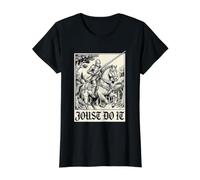 REN Faire Medieval Times Knight Jousting Divertido RPG Gamer Camiseta gráfica económica, Mujer, Negro, XL