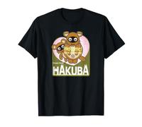 REN-World 111 Animales Tanuki Padres Hijos Lindo Corazón Sonriente Bienvenido a HAKUBA Camiseta