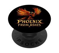 Renacer en fuego como un verdadero atuendo de fénix PopSockets PopGrip Adhesivo