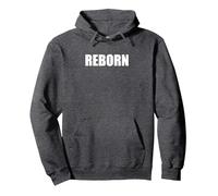 Renacido Sudadera con Capucha, Unisex para Adultos, Jaspeado Oscuro, XL