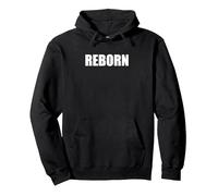 Renacido Sudadera con Capucha, Unisex para Adultos, Negro, XL