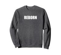 Renacido Sudadera, Unisex para Adultos, Jaspeado Oscuro, XL