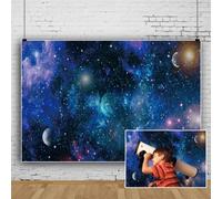 Renaiss 1.5x1m Fondo de Cielo Estrellado Nebulosa Universo Brillante Espacio Exterior Estrellas Ciencia fotografía Fondo niño Chico decoración de Fiesta Vinilo Accesorios de Estudio