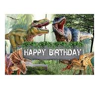 Renaiss 1.8x1.2m Fondo de Dinosaurio para Fiesta de cumpleaños Parque de la Selva Tema de Dinosaurio Fondo de fotografía Niño Niños Baby Shower Cake Decoración de Mesa Vinilo Photo Studio Props
