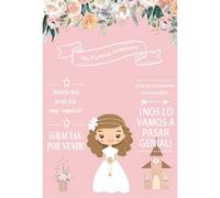 Renaiss 1x1.5m Mi Primera comunión telón de Fondo Dios Bendiga Bautismo Fotografía Fondo Niñas Recién Nacido Bautizo Ceremonia Fiesta Decoración Vinilo Foto Estudio Atrezzo