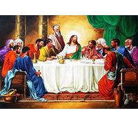 Renaiss 2.2x1.5m Santa Cena Fondo Cristo Jesús con los Doce Apóstoles Fondo de fotografía Creencia Religiosa Niños Adultos Disparo de Retrato Accesorios para Fotos Fondo de Pantalla de decoración