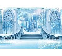 Renaiss 3x2.5m Fondo de Castillo de Nieve de Hielo Las Maravillas de Invierno Fondo de fotografía Baby Shower Cumpleaños Decoración de Fiesta Niños Adultos Retrato Atrezzo para Fotos