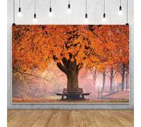 Renaiss 3x2.5m Fondo de fotografía de Paisaje de otoño Parque árboles de Arce Vista telón de Fondo Cosecha de otoño decoración de Fiesta de acción de Gracias Vinilo Accesorios de Estudio fotográfico