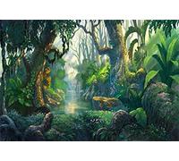 Renaiss 4.5x3m Fairyland Tropical Virgin Forest Telón de Fondo Cuentos de Hadas Fotografía Telón de Fondo Selva Luz del Sol Flor Fiesta de cumpleaños Decoración Retrato de niño Accesorios de Estudio