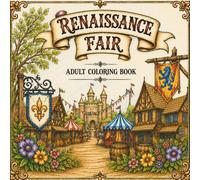 Renaissance Fair Adult Coloring Book: detailed scenes of knights, fairies, dragons, and Renaissance festivities