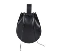 Renaissance - Riñonera portátil retro medieval con cordón para cinturón para senderismo, cosplay, mujeres y hombres, riñonera de cuero, bolso de cinturón Zonewd, Riñonera negra, 1