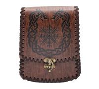Renaissances - Cartera de piel sintética para monedas, cinturón medieval, riñonera, multifuncional, para adultos