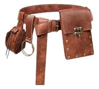 Renaissances Pu Belt Fannys Pack Belt Fannys - Accesorios para fiesta de Halloween, cosplay, disfraces de caballeros medievales, accesorios de disfraz de vikingos, l, M, Mass Beauty