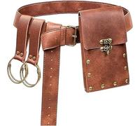 Renaissances Pu Belt Fannys Pack Belt Fannys - Accesorios para fiesta de Halloween, cosplay, disfraces de caballeros medievales, accesorios de disfraz de vikingos, Juego 2, Talla única, Mass Beauty