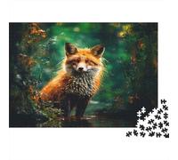 Renard Dans la forêt Cadeau Unique Décoration Intérieure Photographie d'animaux sauvages Jeu Éducatif Challenge Toy Adultes & Enfants Des 14 ANS 70x50cm/1000pcs