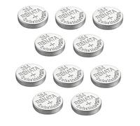 Renata - 10 x Relojes de Pulsera Pilas Plata Óxido en Suiza Fabricado en Suiza 0% Mercurio Duradero - Plata, 10 x 364 o SR621SW o AG4