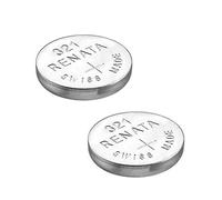 Renata - 2 pilas de reloj de pulsera Renata, fabricadas en Suiza, pilas de óxido de plata, 0% libre de mercurio, pilas de botón de 1,55 V Renata de larga duración (321 (SR616SW))