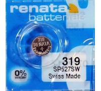 Renata 319 - Pilas de botón para relojes, 5 pilas