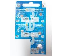 Renata 337 Batería No-Recargable, reloj, Single Cell, 8 mAh, Óxido de plata, 1,55 V, Flat Top, 4,8 mm, 5 pack, 5