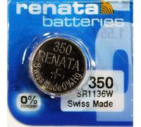 Renata 350 Batería No-Recargable, reloj, Single Cell, 105 mAh, Óxido de plata, 1,55 V, SR42, con parte superior plana
