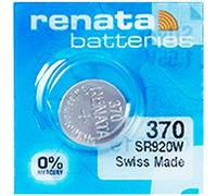 Renata batería 370 SR920 W plateado 1,55 V fabricada en Suiza (electrónico/baterías/Pilas de reloj)