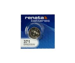 Renata Batería de Reloj 371 o SR920SW Swissness, 1,5 V, 1 x 371 o SR 920 SW Plata