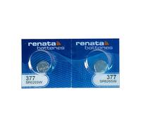 Renata Batería de Reloj 377 (SR626SW), Plateado, 2 Count (Pack of 1)
